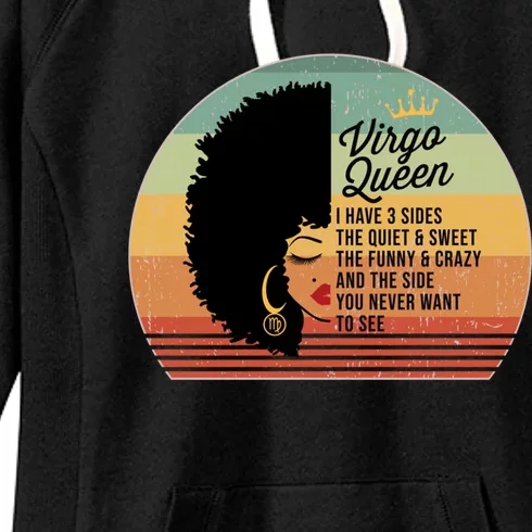 Virgo Queen Personality Qualities Melanin Gift Women's Fleece Hoodie