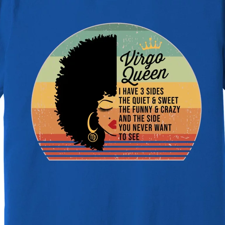 Virgo Queen Personality Qualities Melanin Gift Premium T-Shirt