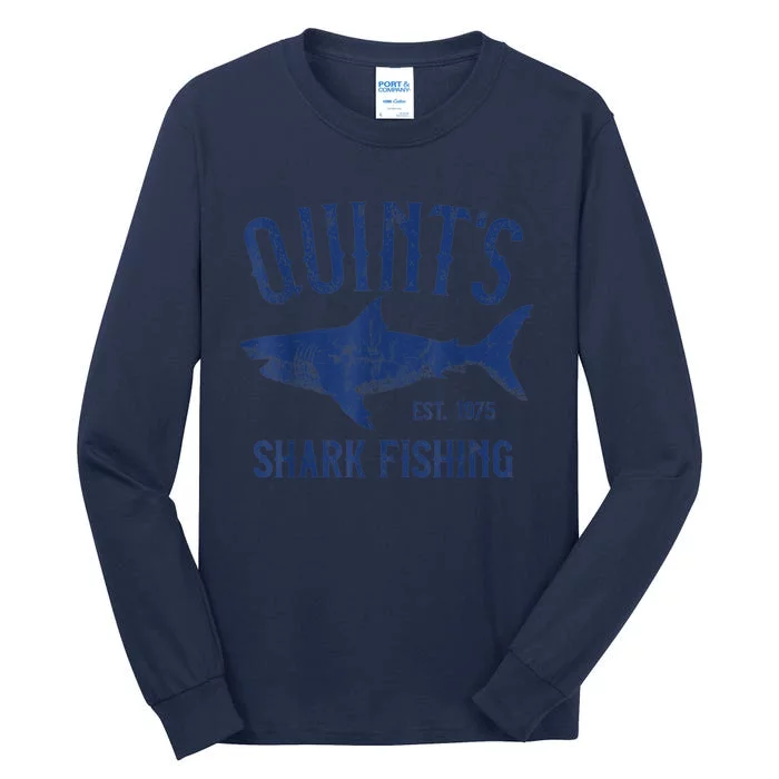 Vintage QuintS Shark Fishing 1975 Retro Tall Long Sleeve T-Shirt