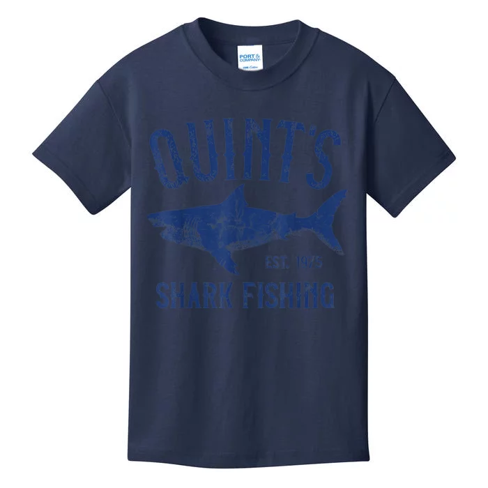 Vintage QuintS Shark Fishing 1975 Retro Kids T-Shirt