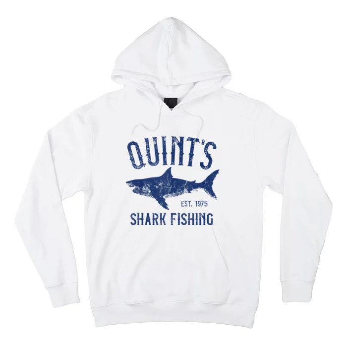 Vintage QuintS Shark Fishing 1975 Retro Hoodie