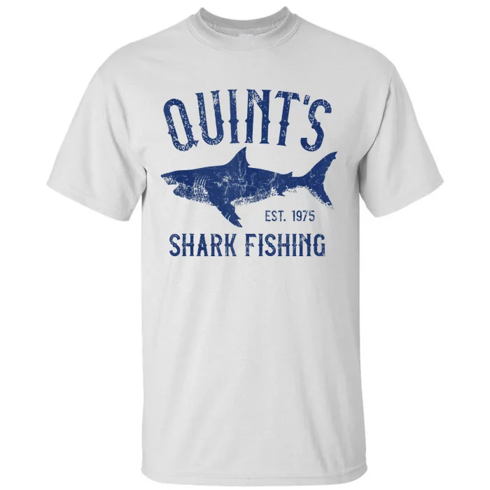 Vintage QuintS Shark Fishing 1975 Retro Tall T-Shirt