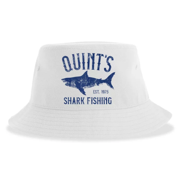 Vintage QuintS Shark Fishing 1975 Retro Sustainable Bucket Hat