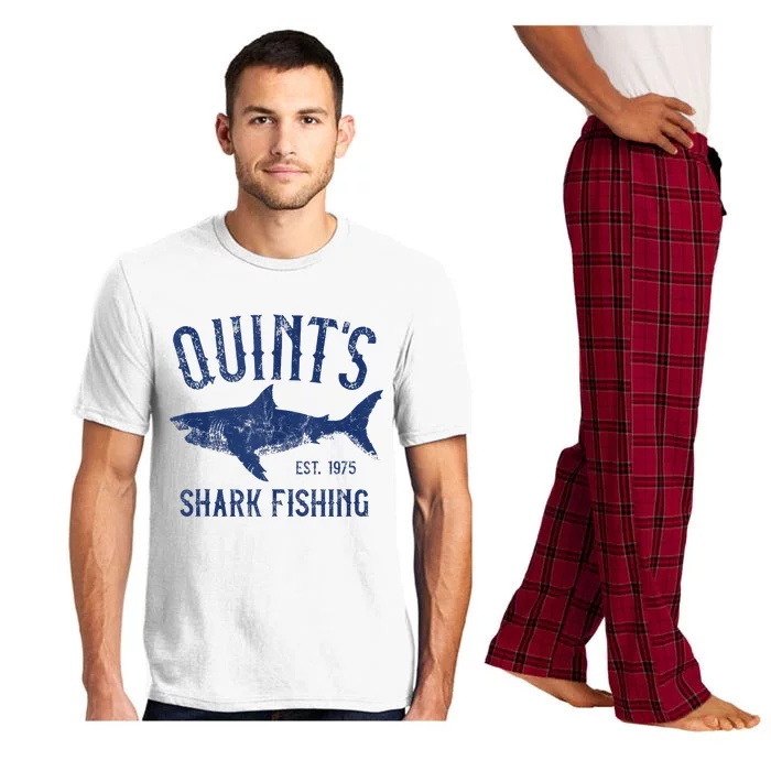 Vintage QuintS Shark Fishing 1975 Retro Pajama Set