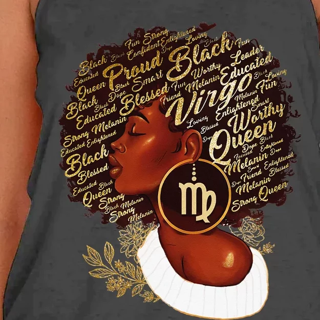 Virgo Queen Sweet As Candy Birthday Gift For Black Wo Women's Knotted Racerback Tank