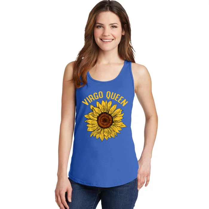 Virgo Queen Sunflower Birthday Gift Gift Ladies Essential Tank