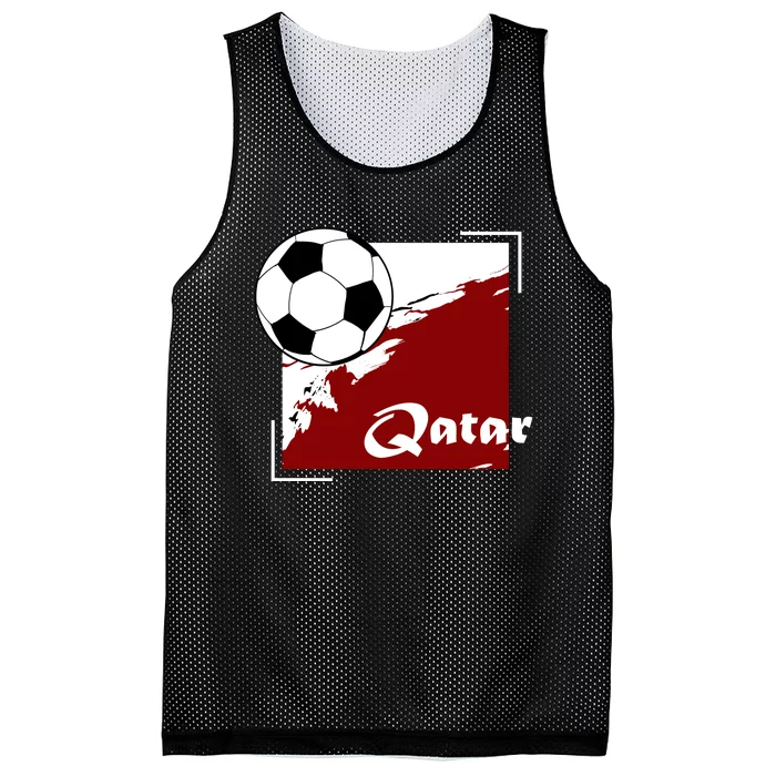 Vintage Qatar Soccer Futbol Mesh Reversible Basketball Jersey Tank