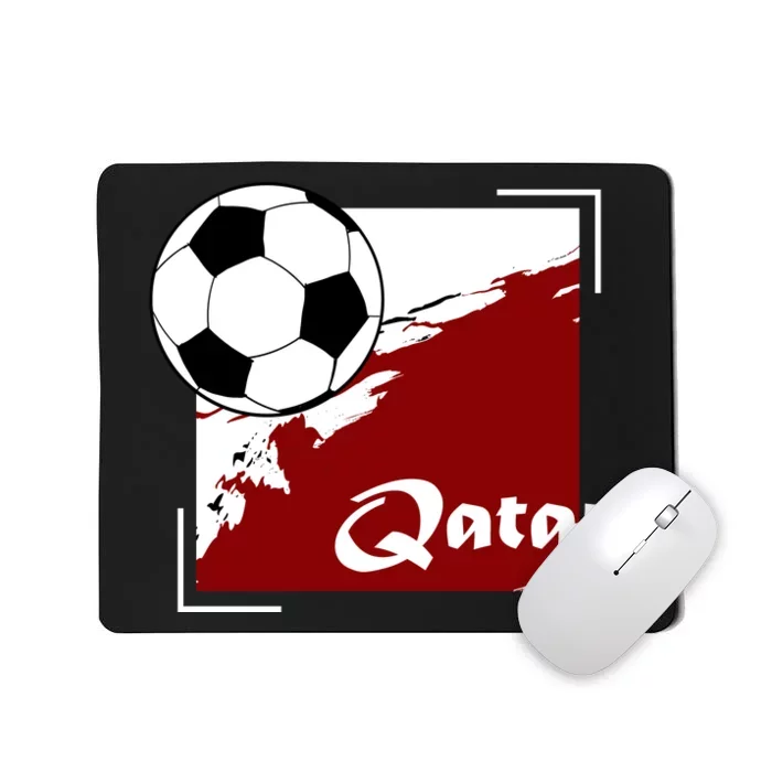 Vintage Qatar Soccer Futbol Mousepad