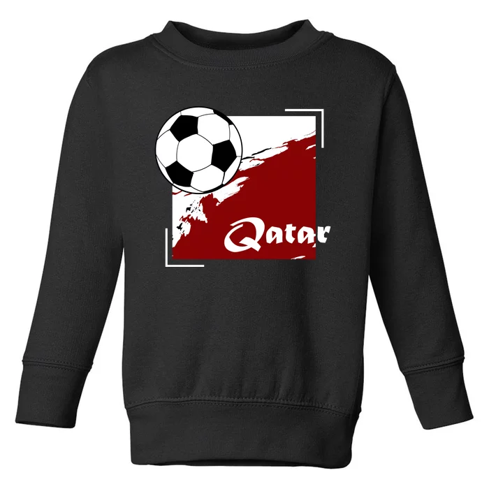 Vintage Qatar Soccer Futbol Toddler Sweatshirt