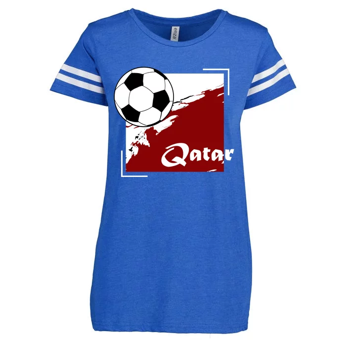 Vintage Qatar Soccer Futbol Enza Ladies Jersey Football T-Shirt