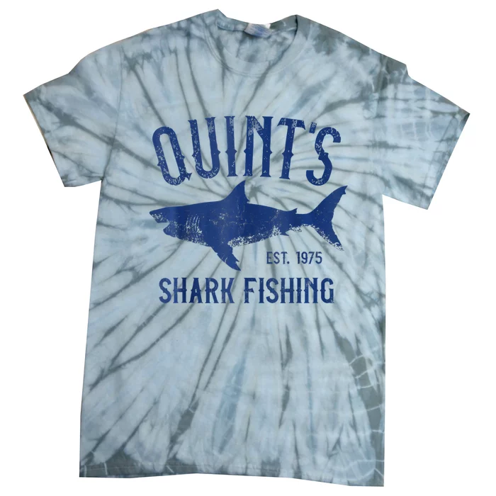 Vintage QuintS Shark Fishing 1975 Retro Tie-Dye T-Shirt