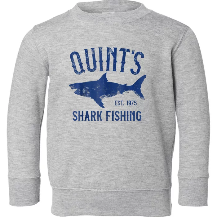 Vintage QuintS Shark Fishing 1975 Retro Toddler Sweatshirt