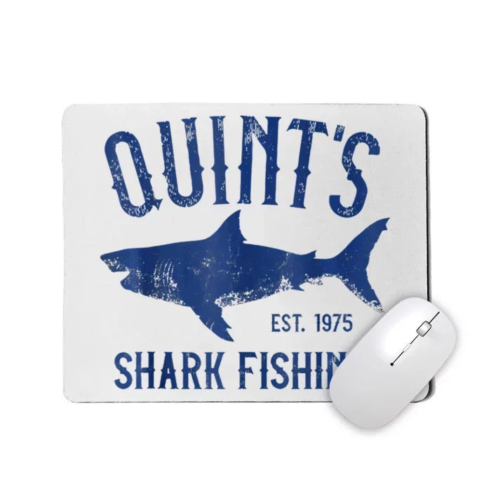 Vintage QuintS Shark Fishing 1975 Retro Mousepad