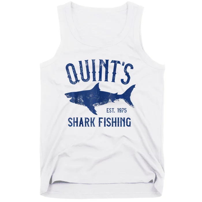 Vintage QuintS Shark Fishing 1975 Retro Tank Top