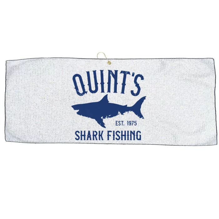 Vintage Quints Shark Fishing 1975 Retro Large Microfiber Waffle Golf Towel