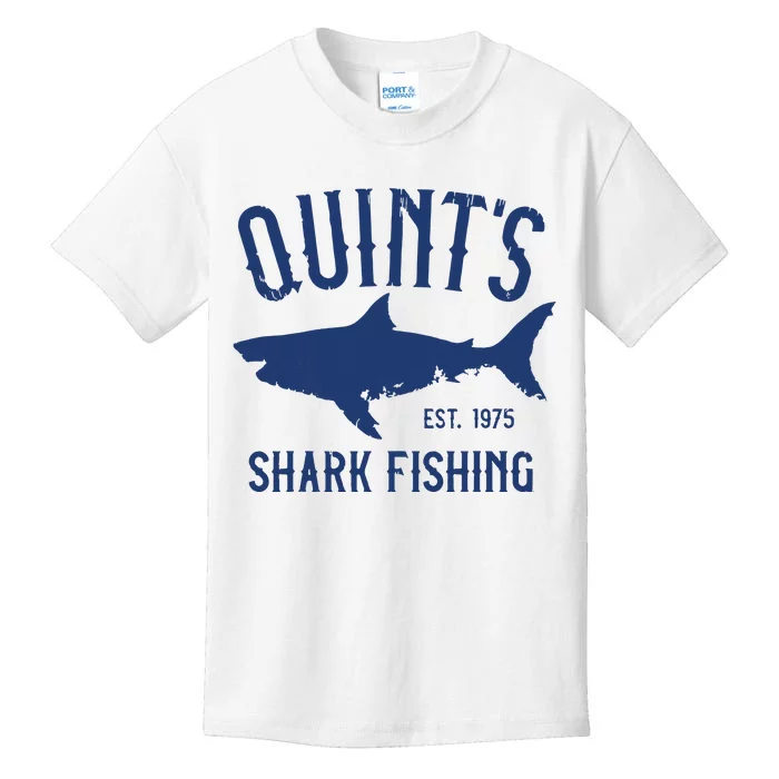 Vintage Quints Shark Fishing 1975 Retro Kids T-Shirt