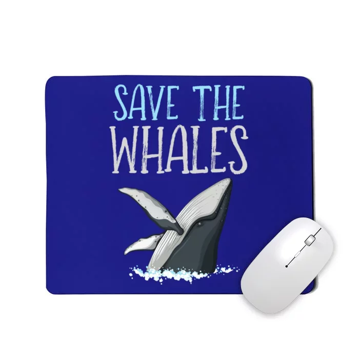 Vintage Quote Save The Whales Gift Mousepad