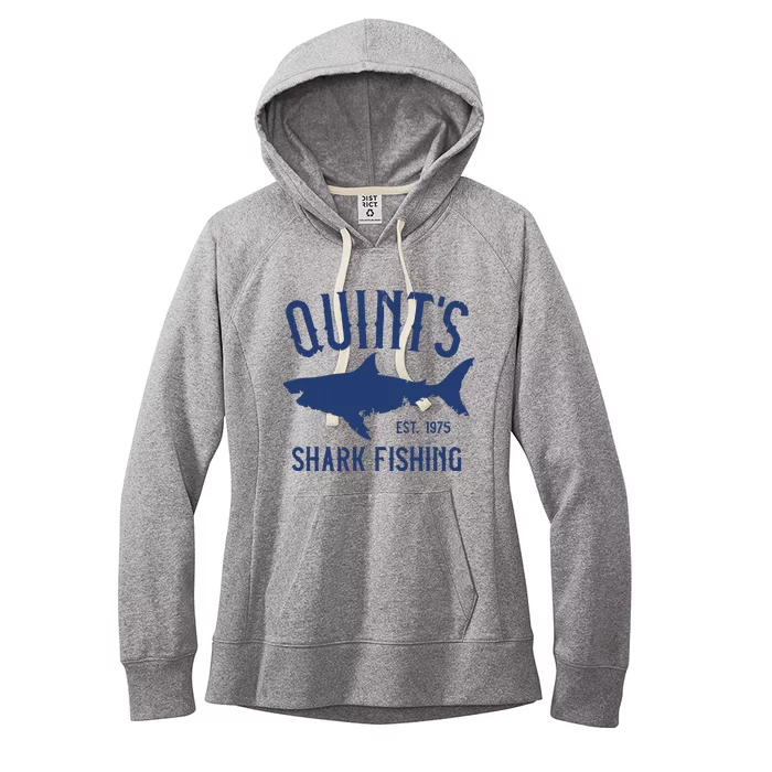 Vintage Quints Shark Fishing 1975 Retro Women's Fleece Hoodie