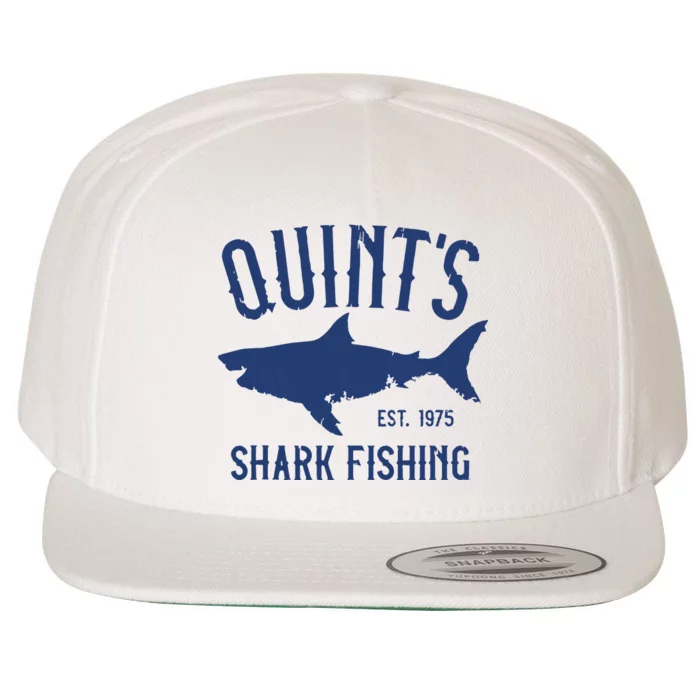 Vintage Quints Shark Fishing 1975 Retro Wool Snapback Cap