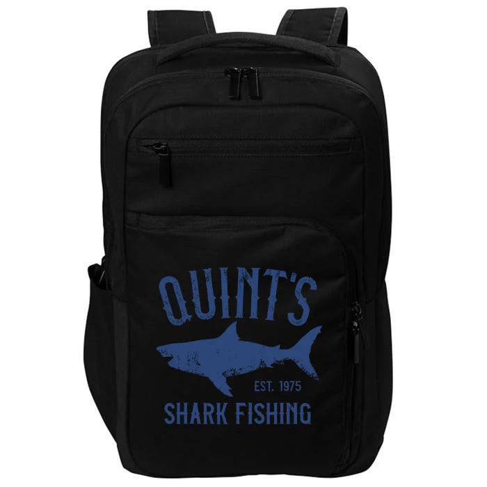 Vintage Quints Shark Fishing 1975 Retro Impact Tech Backpack