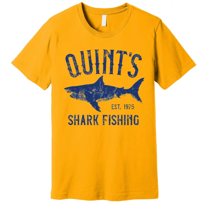 Vintage QuintS Shark Fishing 1975 Retro Premium T-Shirt