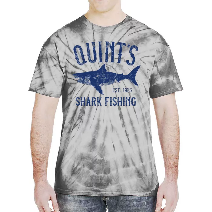 Vintage QuintS Shark Fishing 1975 Retro Tie-Dye T-Shirt