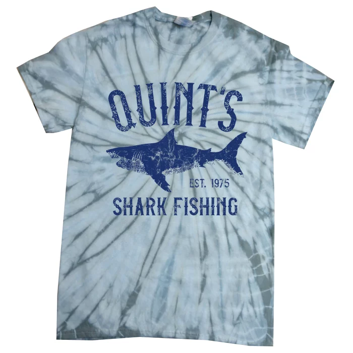 Vintage QuintS Shark Fishing 1975 Retro Tie-Dye T-Shirt