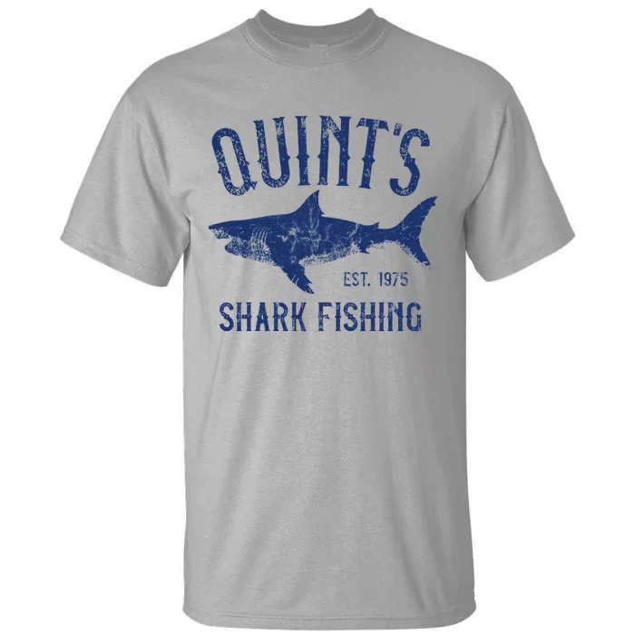 Vintage QuintS Shark Fishing 1975 Retro Tall T-Shirt