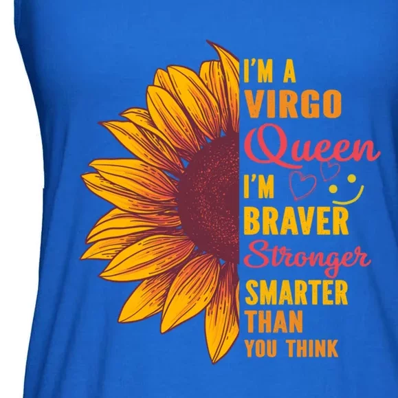 Virgo Queen Sunflower Zodiac Sign Horoscope Birthday Meaningful Gift Ladies Essential Flowy Tank