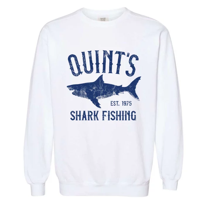 Vintage QuintS Shark Fishing 1975 Retro Garment-Dyed Sweatshirt