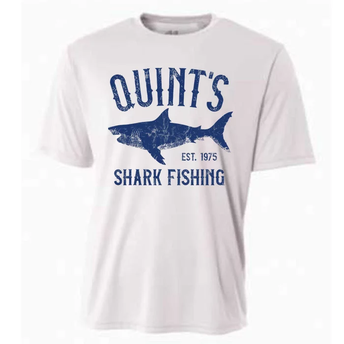 Vintage QuintS Shark Fishing 1975 Retro Cooling Performance Crew T-Shirt