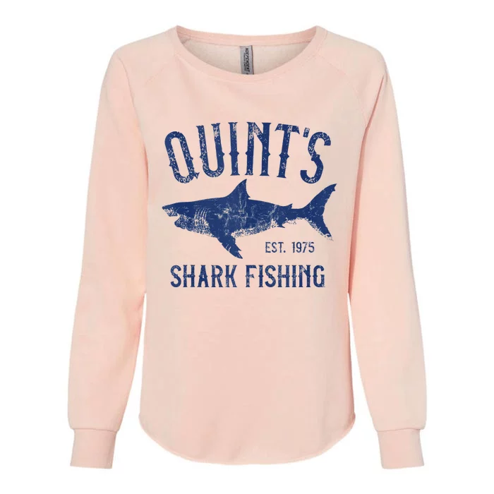 Vintage QuintS Shark Fishing 1975 Retro Womens California Wash Sweatshirt