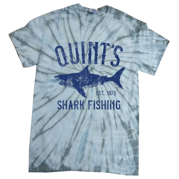 Vintage QuintS Shark Fishing 1975 Retro Tie-Dye T-Shirt