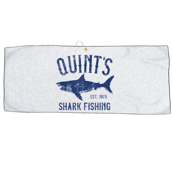 Vintage QuintS Shark Fishing 1975 Retro Large Microfiber Waffle Golf Towel