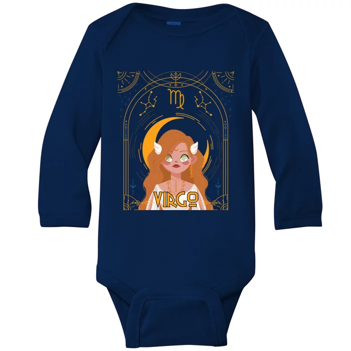 Virgo Queen Virgo Birthday Zodiac Astrological Signs Gift Baby Long Sleeve Bodysuit