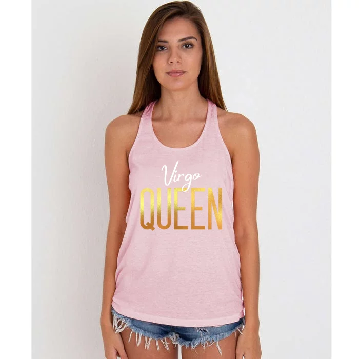 Virgo Queen / Virgo Birthday Month Astrology Sign Gift Women's Knotted Racerback Tank