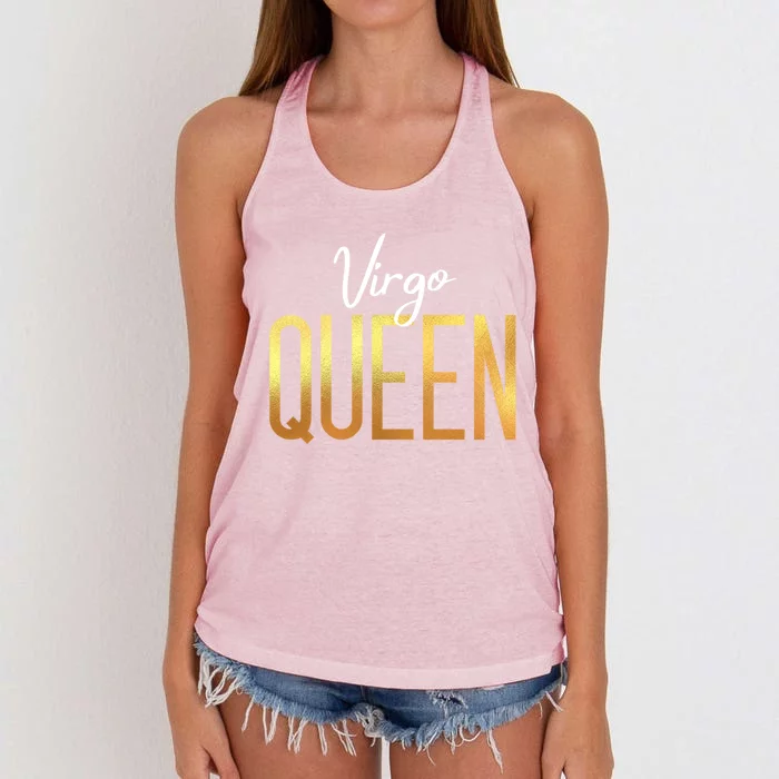 Virgo Queen / Virgo Birthday Month Astrology Sign Gift Women's Knotted Racerback Tank