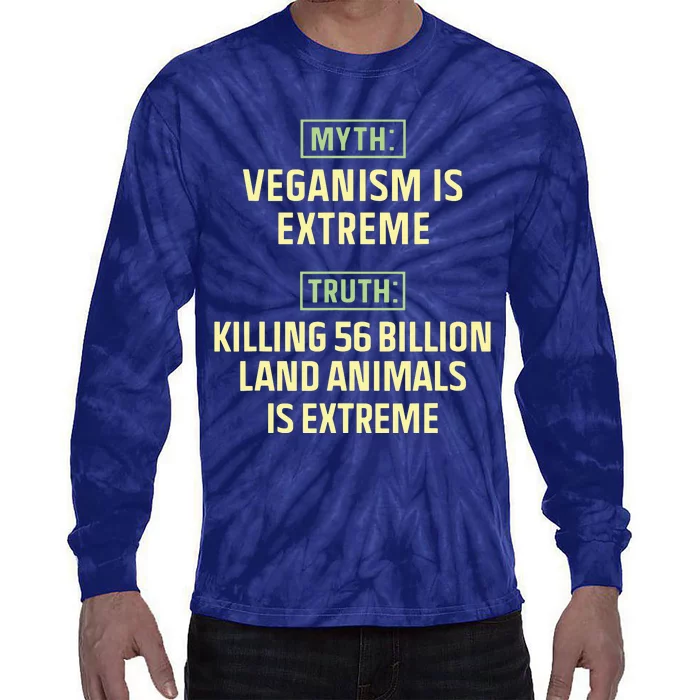 Vegan Quote Tie-Dye Long Sleeve Shirt