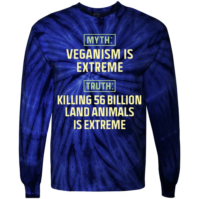 Vegan Quote Tie-Dye Long Sleeve Shirt