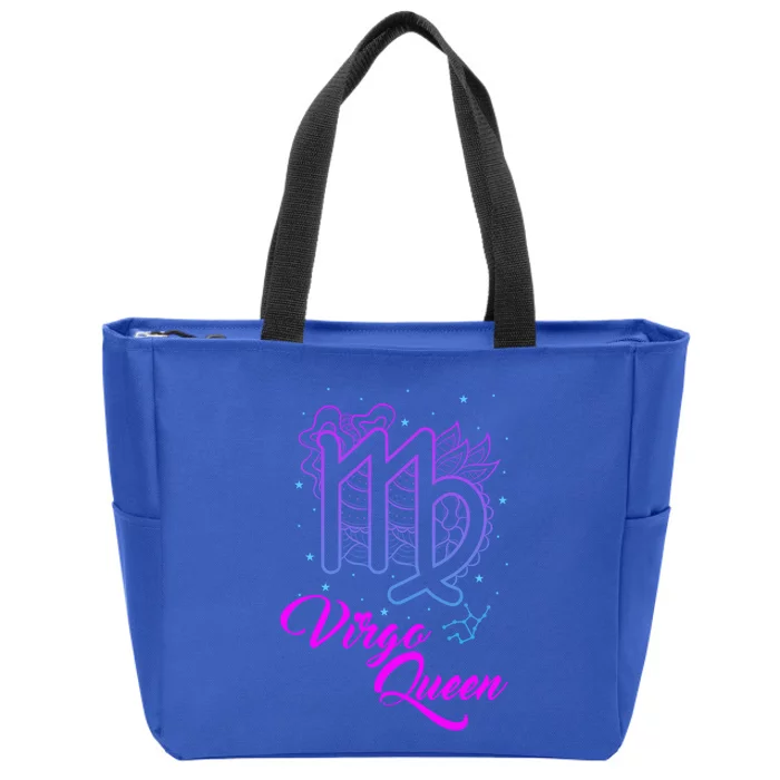 Virgo Queen Virgo Zodiac Symbol Astrology Maiden Sign Meaningful Gift Zip Tote Bag