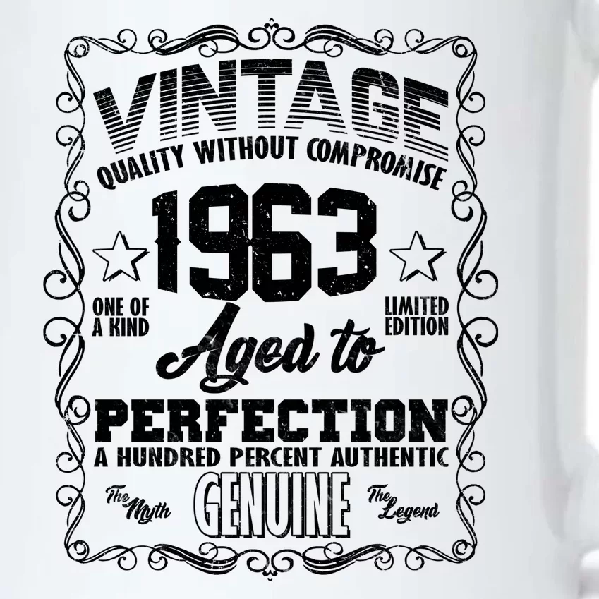 Vintage Quality Without Compromise Aged To Perfection 1963 60th Birthday Black Color Changing Mug