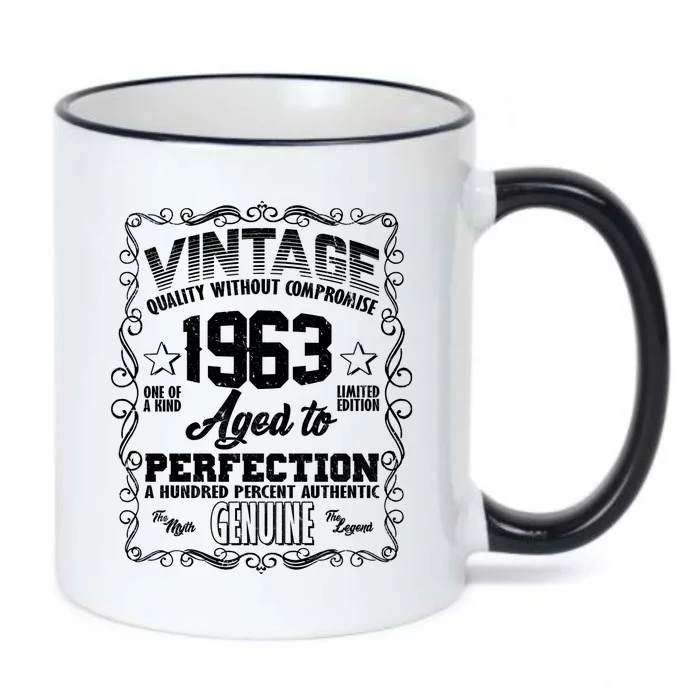 Vintage Quality Without Compromise Aged To Perfection 1963 60th Birthday Black Color Changing Mug