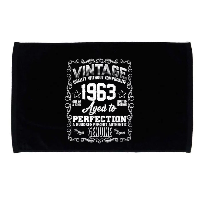 Vintage Quality Without Compromise Aged To Perfection 1963 60th Birthday Microfiber Hand Towel