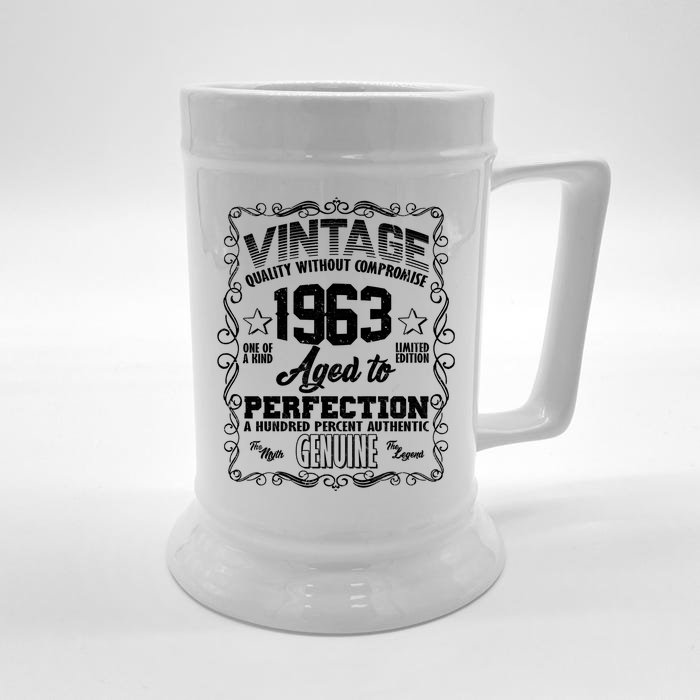 Vintage Quality Without Compromise Aged To Perfection 1963 60th Birthday Front & Back Beer Stein