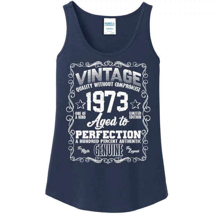 Vintage Quality Without Compromise Aged To Perfection 1973 50th Birthday Ladies Essential Tank