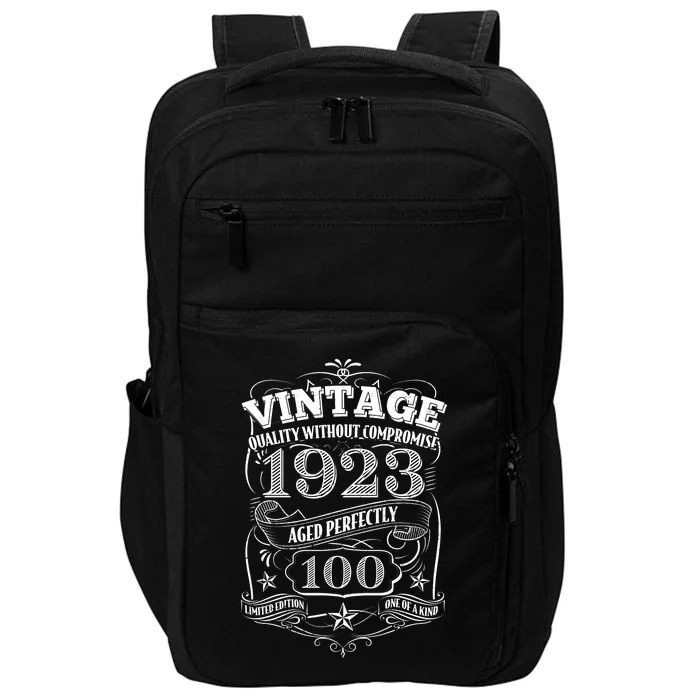 Vintage Quality Without Compromise Age Perfectly 1923 100th Birthday Impact Tech Backpack