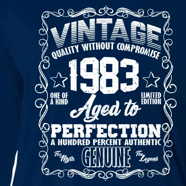 Vintage Quality Without Compromise Aged To Perfection 1983 40th Birthday Cooling Performance Long Sleeve Crew