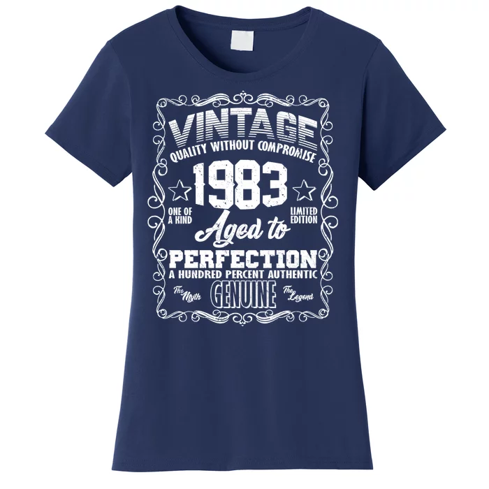 Vintage Quality Without Compromise Aged To Perfection 1983 40th Birthday Women's T-Shirt