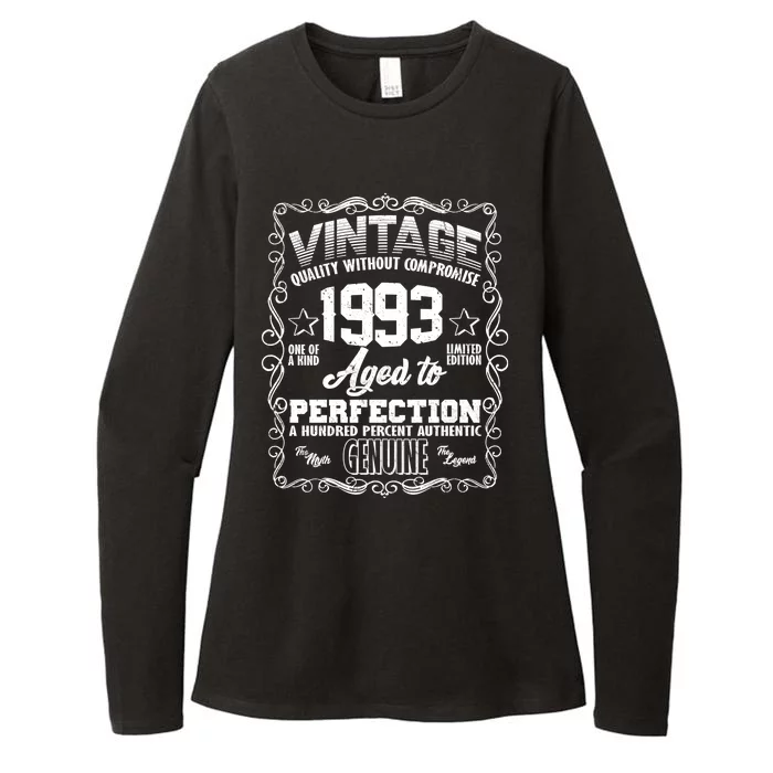 Vintage Quality Without Compromise Aged To Perfection 1993 30th Birthday Womens CVC Long Sleeve Shirt