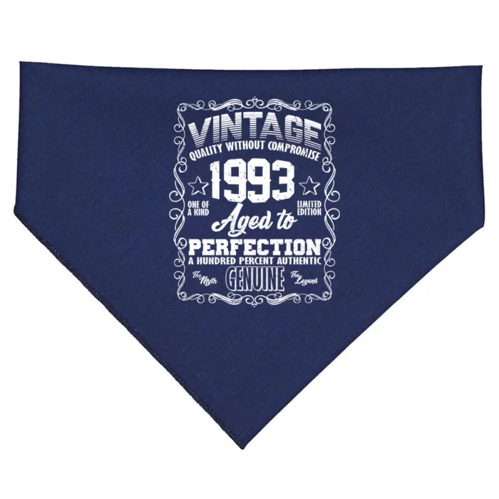 Vintage Quality Without Compromise Aged To Perfection 1993 30th Birthday USA-Made Doggie Bandana